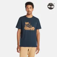 在飛比找蝦皮商城優惠-Timberland 男款深寶石藍黃靴Logo短袖T恤|A2