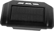 DRESSOOS Automotive Dashboard Mini Digital Clock Solar-Powered Date Time Temperature Display Car Thermometer