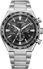 CITIZEN ATTESA CB5966-69E 41.1mm Titanium Eco-Drive Radio Solar Watch Black Dial