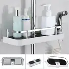 Bathroom Shelf Hanging Pole Caddy Tidy Tray Shower Organizer Holder Storage Rack