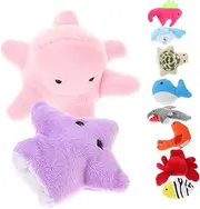 10Pcs Cute Finger Puppets Ocean Animal Hand Puppets for Storytelling Interactive Play Imaginative Learning for Bonding Communication Activities