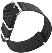 [VALICLUD] Nylon Strap Belt Bands Watch Black Alloy