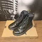 DR. MARTENS DOCS ZAVALA AIR WAIR WOMEN'S SIZE 7 BLACK LEATHER COMBAT BOOTS