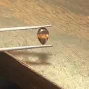 0.62ct Pear-shaped champagne diamond