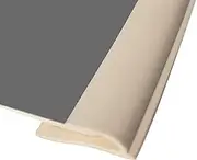 PVC Cuttable Carpet Edge Strip 1 2 3 4 5 6 7 8 9m Long, Self Stick Non Slip Commercial Floor Transition Strips, P Type Floor Mat Wrapping Edge Trim (Beige 1m(3.3ft))