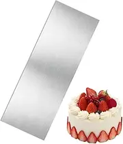 8.6 Inch Stainless Steel Cake Scraper, Metal Smoother for Mousse Butter Cream(Color:Silver)