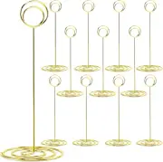 12Pcs Table Number Holders, BetterJonny 22cm Place Card Holders Gold Table Pi...
