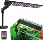 Aquarium Light 30-50CM 20W Full Spectrum LED Clip On Fish Tank Light, 270° Rotat