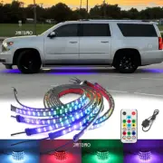 6pcs RGB Double Row LED Underglow Lights APP Bluetooth Strip For Chevy Suburban