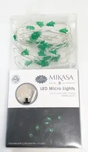 LED Micro Lights 30 lights 9.8 ft. Mini Christmas Tree Wire Strand Green Mikasa