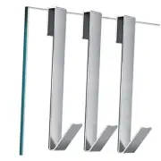 Shower Door Hooks 10 in, Shower Hooks for Towels, Heavy Duty 10 IN-Silver