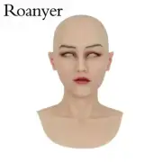 Roanyer Realistic Silicone Female Adult Head Mask For Crossdresser Cosplay Props