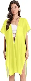 [ODAWA] Womens Kimono Cover up Moss Green Bikini Swimsuit Coverup, Swimsuit Cover Ups for Women