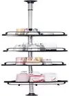 4-Tier Shower Corner Caddy Tension Pole Adjustable Bathroom Shelf Floor to Ceili