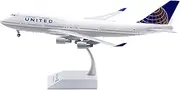 Pre-Built Model Aircraft 35CM 1/200 Scale Alloy Replica Airplane for United Airlines B747-400 N175UA Highly Detailed Finished Aircraft Model Miniature Airplane Model
