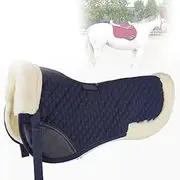Saddle Pad, Cotton Horse Riding Saddle Fur Pad, Breathable Cotton Pad Saddle for Horses English Saddle Pads for Horses with Brick Quilting Equestrian Riding Equipment and Accessories. Blue
