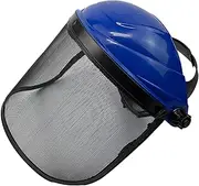 Perfk Chainsaw Protection Full Face Shield with Mesh Visor for Gardening Tasks, Blue