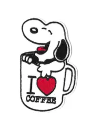 SNOOPY COFFEE Iron on / Sew on Patch Embroidered Badge Cartoon TV PT733