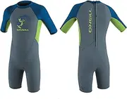 O';Neill Toddler Reactor 2 mm Back Zip Shorty Wetsuit - Graphite Dayglo Sea - UV - Protection and SPF - Properties - Unisex
