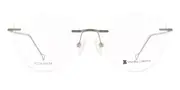 Oval Rimless Titanium Men's Glasses Online Grey Size 53 - Lenses Included - Private Health Rebate - Blue Light Block - SmartBuy Collection