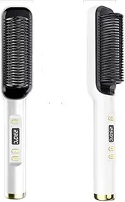 NEW Hair Straightener Men Beard Comb Tourmaline Ceramic Hair Curler Brush Hair Comb Straighteners Curling Hair Iron Hair Brush