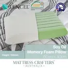 Mattress Crafters Soy Oil Memory Foam Pillow with Ultra Breathable Tencel Cover