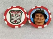 (2) Custom Bill William Murray Golf Ball Markers/Poker Chips Caddyshack