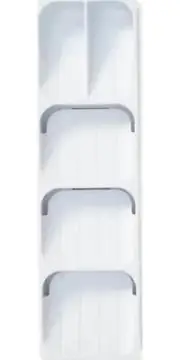Slimline Cutlery Tray - White//Utensil spoons,forks ,knives Organiser Storage