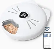 Catit PIXI 6 - Automatic Cat Feeder, WiFi App Controlled, Feeds Dry, Wet Food & Treats, Keeps Wet Food Fresh with Ice Packs, White