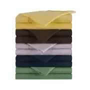 150GSM Cotton Flannelette Bed Sheet Set - Midnight, Double - Double