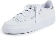 [Reebok] Women's Club C Sneaker, FTWR White/FTWR White/Silver met, 11