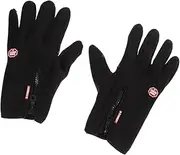 TOBBOMEY 1 Pair Gloves Gill Fishnet Two Fishing Puncture Warmers Fly Hand Krueger Accessories Safety Liners Protection Thorn Grip Fitted for Inspection Apparel Finger Polar Fleece Black