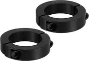 uxcell Bore 40mm Double Split Shaft Collar 60mm OD 15mm Thickness, 2 Pack 45#Carbon Steel Locking Collar Clamp Style with Set Screw for Machine Tools Industry, Black