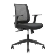Task Chair Mesh Low Back Lumbar Support Adjustable Arms Synchro Seating Black B7