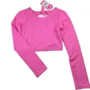 Girls size 12, Pumpkin Patch, pink long sleeve rashie / swim top, UPF 50+, NEW