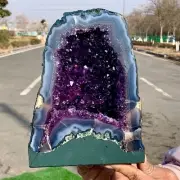 4.7LB Natural Amethyst geode quartz clustercrystal specimen Healing