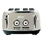 Haden Toaster 1500W 4Slice Putty Wide Slot+Removable Crumb Tray+Browning Control