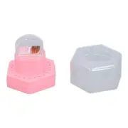 24 Holes 2 In 1 Drill Bits Stand Display Storage Box Nail Drill Bits Brush Case