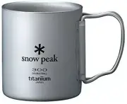 Snow Peak Titanium Double Wall Cup 300ml with Folding Handle