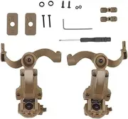 Tactical Headset Holder Helmet-Mounted Parts Rail Adaptor Kit Adjustable Pickup Noise Canceling Holder, Set B