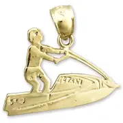 14K Gold Jet Ski Charm