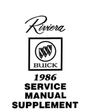 1986 Buick Riviera Shop Service Repair Manual Book Engine Drivetrain Electrical