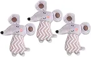 Sosoport 3pcs Interactive Cat Plush Mouse with Catnip Big Ear Design for Fun Play Durable and Safe for Indoor Cats and Kittens for Mental Stimulation and Exercise