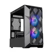 Cooler Master MasterBox TD300 ARGB Mini Tower mATX Case - Black (TD300-KGNN-S00)