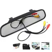 Car Reverse Parking Rearview Mirror 4.3" Display Reversing Assistance Monitor