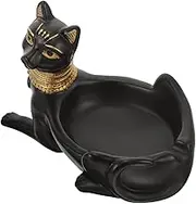 Garneck Cat Figurine Jewelry Tray Decorative Resin Trinket Dish for Jewelry Organization Unique Cat Storage Box for Home and Display