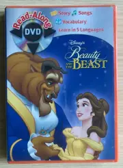 Beauty and the Beast Disney Read-Along DVD Story Songs Vocabulary 5 Languages