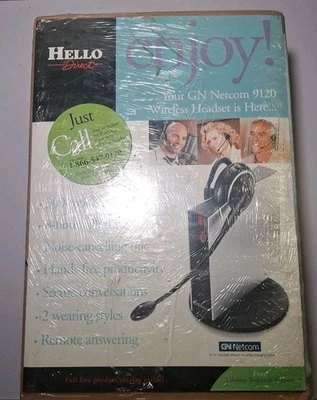 GN Netcom 1000 Wireless Headset 2.5ghz with Flex Boom Mic GN1000 New Sealed