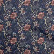 oneOone Cotton Cambric Blue Fabric Batik Dress Material Fabric Print Fabric by The Yard 56 Inch Wide