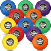 Jerify 12 Pack Playground Balls Rubber Kickballs Bulk 6 Colors Dodge Balls Kids Bouncy Balls Inflatable Dodgeballs Sport Balls for Kids Adults Indoors Outdoors Games Gym Exercise